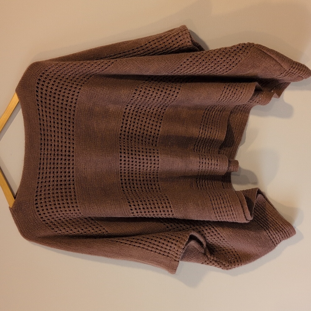 Mauve, sweater poncho, One Size